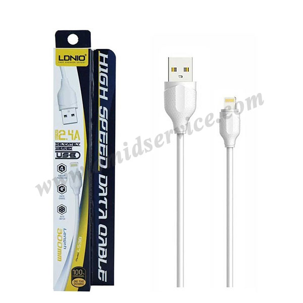 کابل شارژر پاور بانکی لایتنینگ الدینو مدل Ldnio LS38
